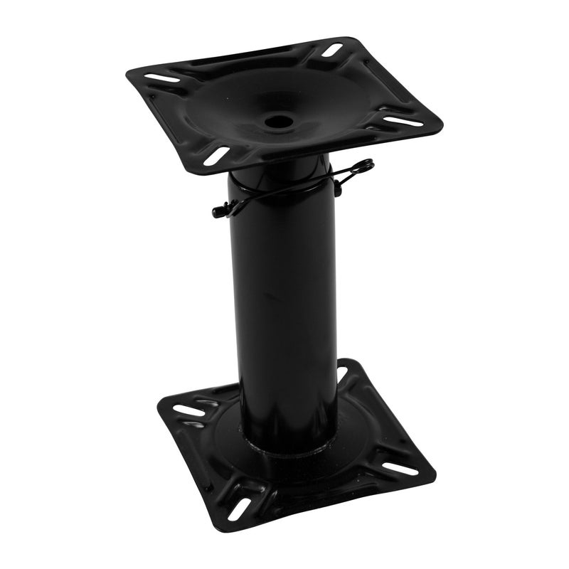 Wise 8WD1255 Adjustable Boat Seat Pedestal Adjustable Height 12" to 18", Black Powder Coated Finish - Image 1